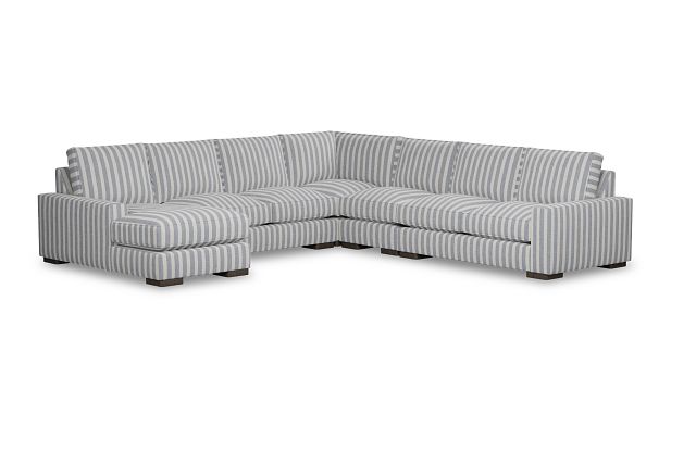 Edgewater Sea Lane Dark Blue Large Left Chaise Sectional