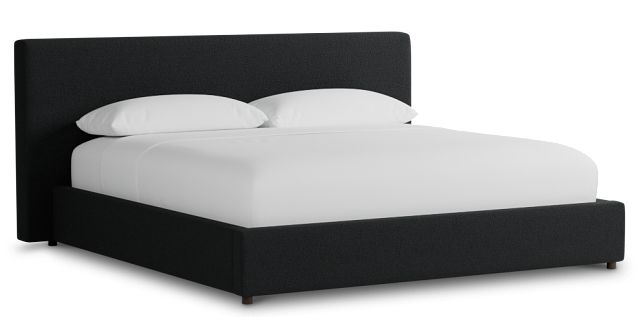 Grayton Elite Black 44" Upholstered Platform Bed