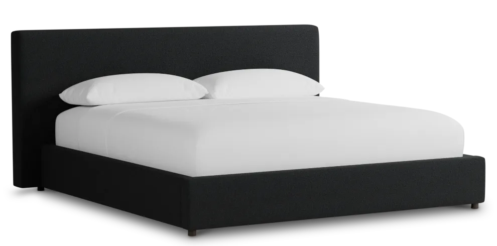 Grayton Elite Black 44" Upholstered Platform Bed