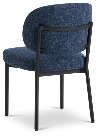 Chicago Dark Blue Upholstered Side Chair