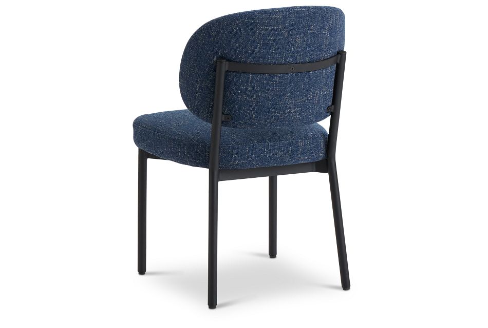 Chicago Dark Blue Upholstered Side Chair