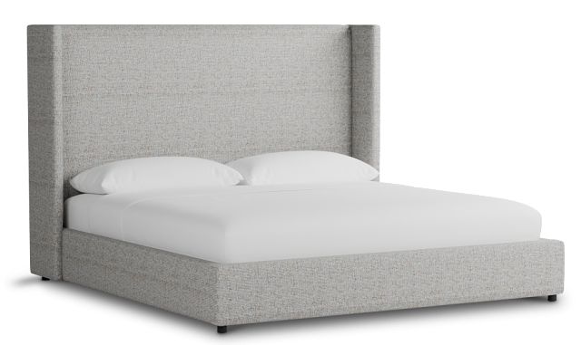 Captiva Natural Beauty Gray 60" Upholstered Shelter Bed