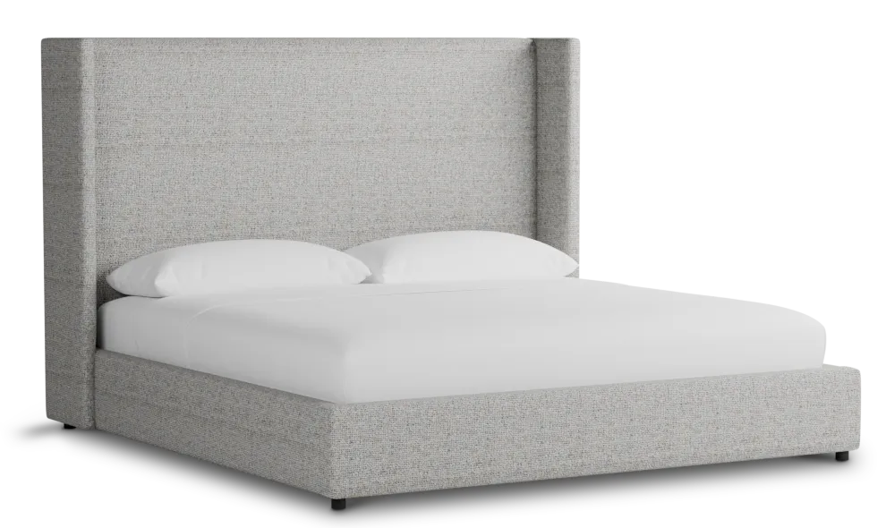 Captiva Natural Beauty Gray 60" Upholstered Shelter Bed