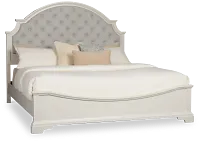 Charlotte White Uph Panel Bed