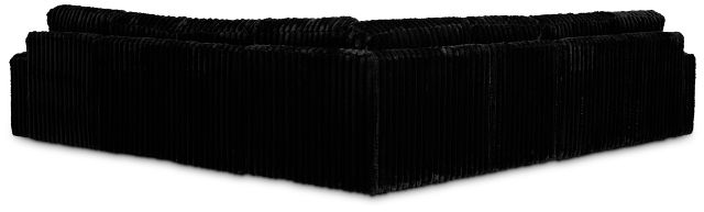 Teddy Black Fabric Large Right Chaise Sectional