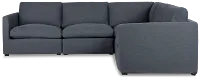 Willow Navy Fabric Medium Two-arm Sectional