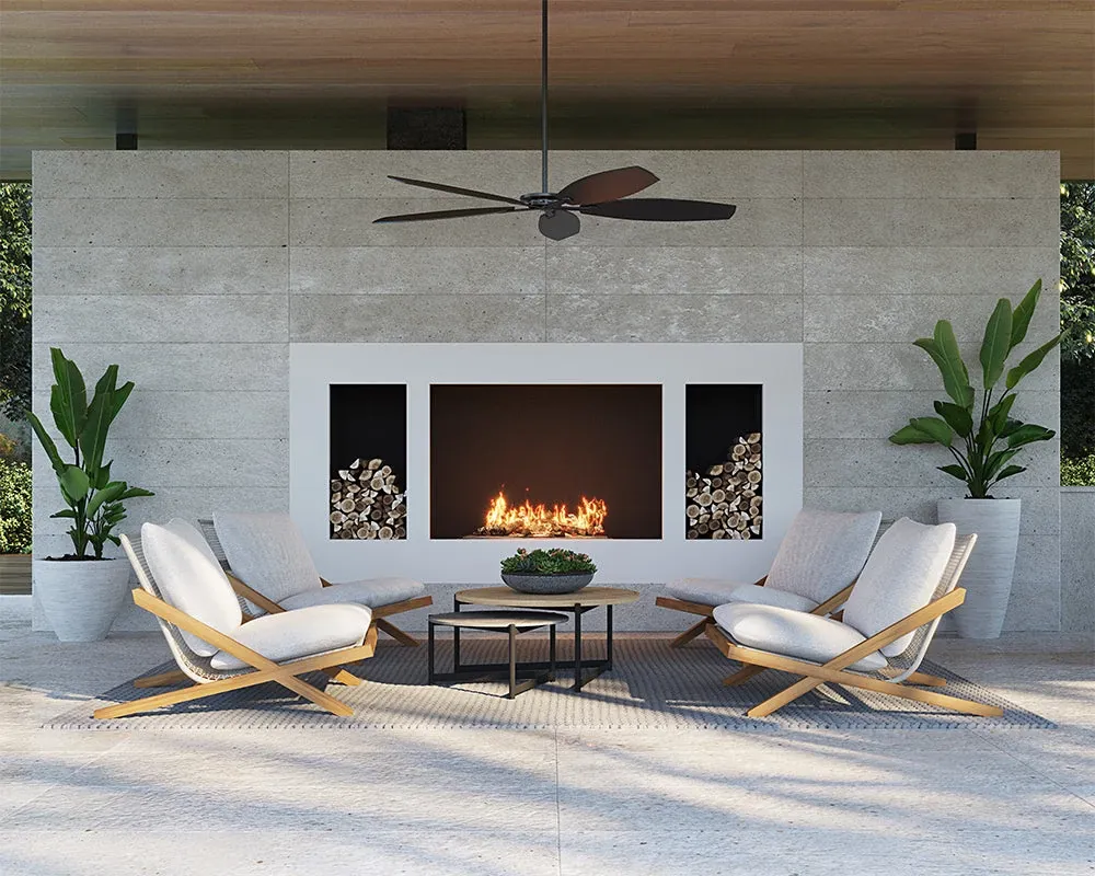 Logan Light Tone Accent Chair With White Cushion
