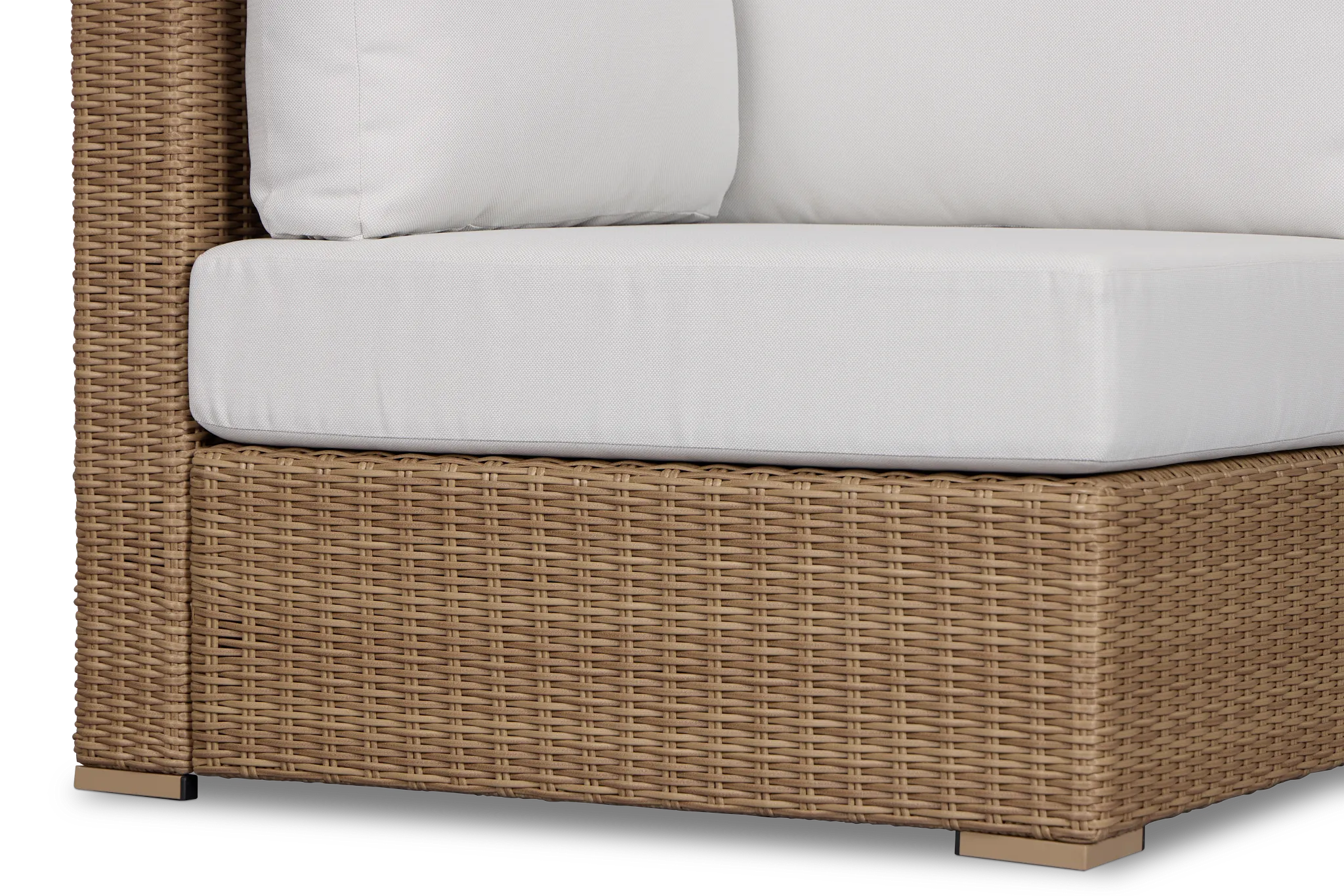 Montecito Light Tone Corner Chair With Light Beige Cushions