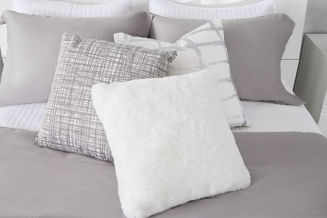 Kaycee White 18" Accent Pillow
