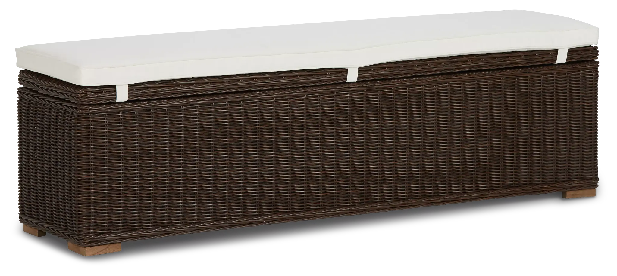 Canyon Dark Brown White Woven Dining Bench Canyon Dark Brown White Woven Dining Bench