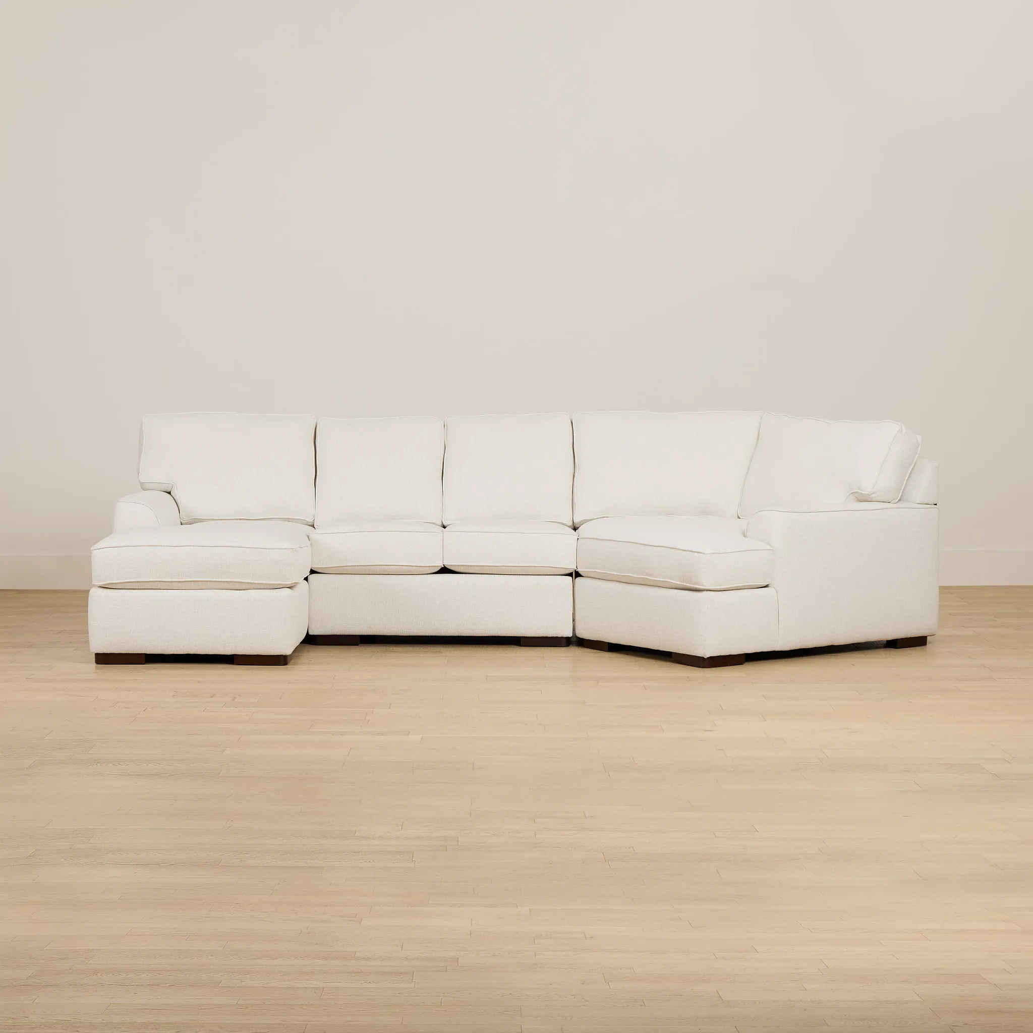 Sinclair Light Beige Fabric Left Chaise Cuddler Sectional