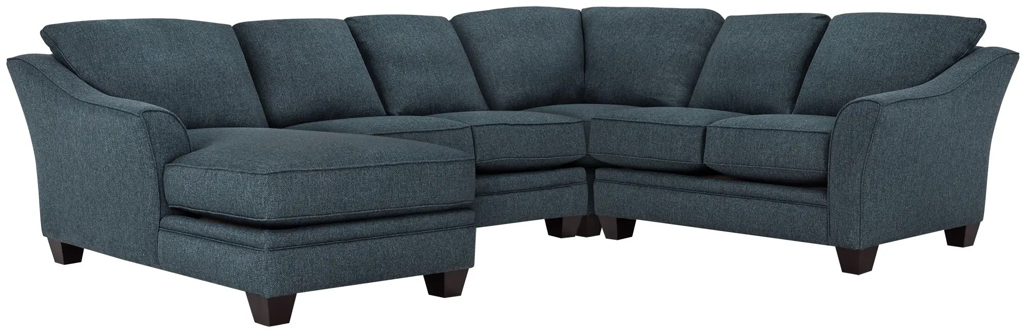 Avery Dark Blue Fabric Medium Left Chaise Sectional Avery Dark Blue Fabric Medium Left Chaise Sectional