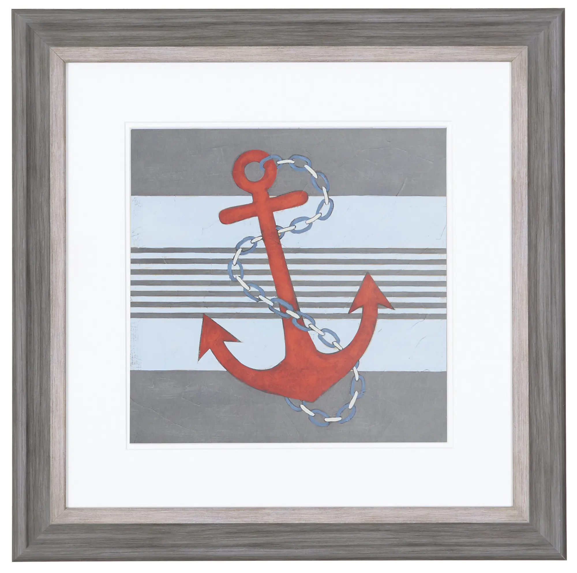 Anchor Red Framed Wall Art Anchor Red Framed Wall Art