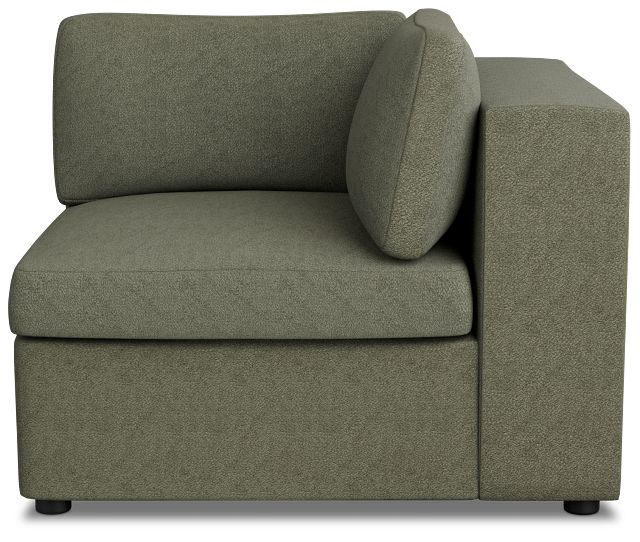 Destin Sutton Green Fabric Corner Chair
