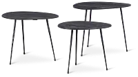 Reef Black Set Of 3 Nesting Tables