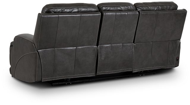 Valor Dark Gray Leather Power Reclining Sofa (5)