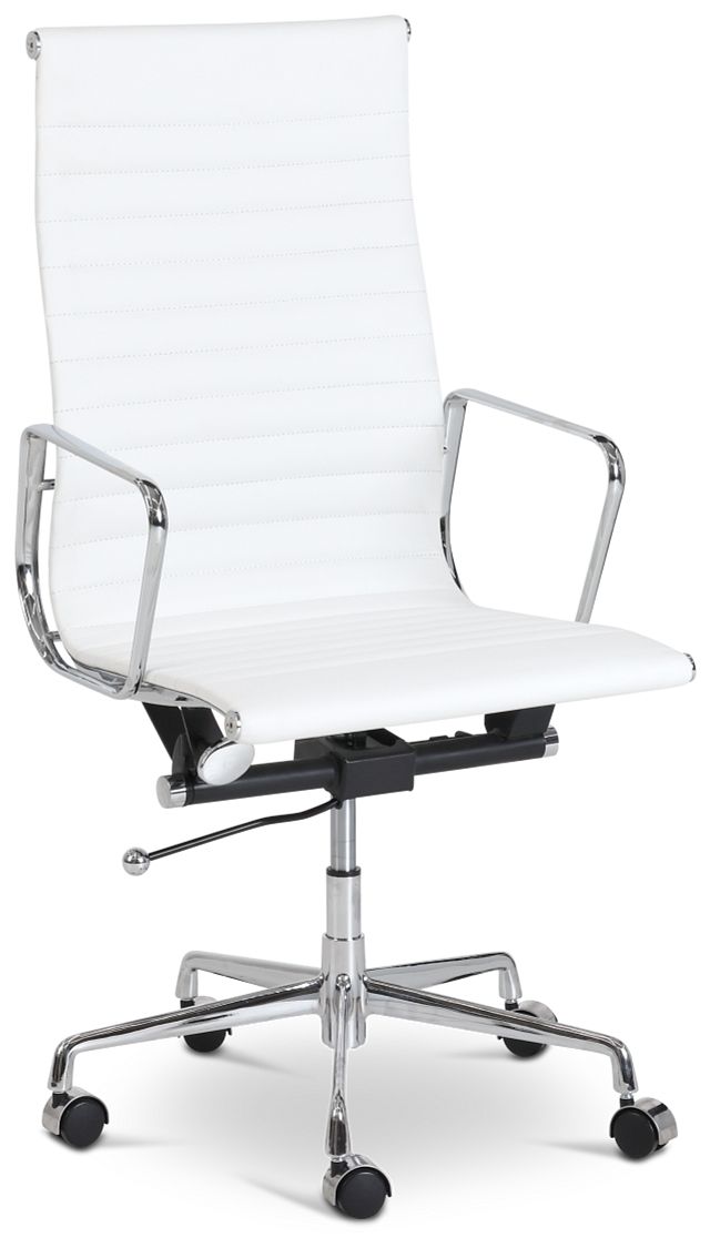 Amos White Desk Chair