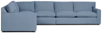 Hudson Blue Fabric Medium Two-arm Sectional