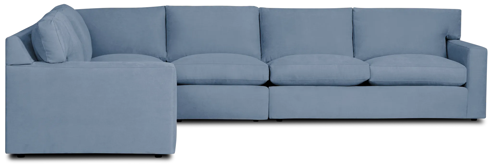 Hudson Blue Fabric Medium Two-arm Sectional