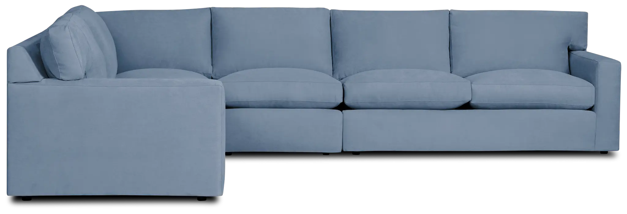 Hudson Blue Fabric Medium Two-arm Sectional Hudson Blue Fabric Medium Two-arm Sectional