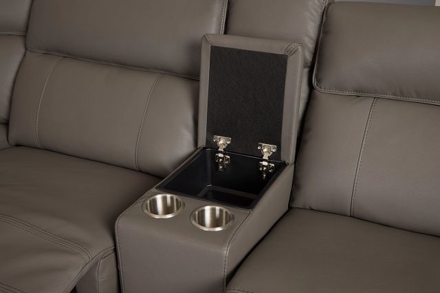 Rhett Gray Micro Small Triple Manually Reclining Two-arm Sectional