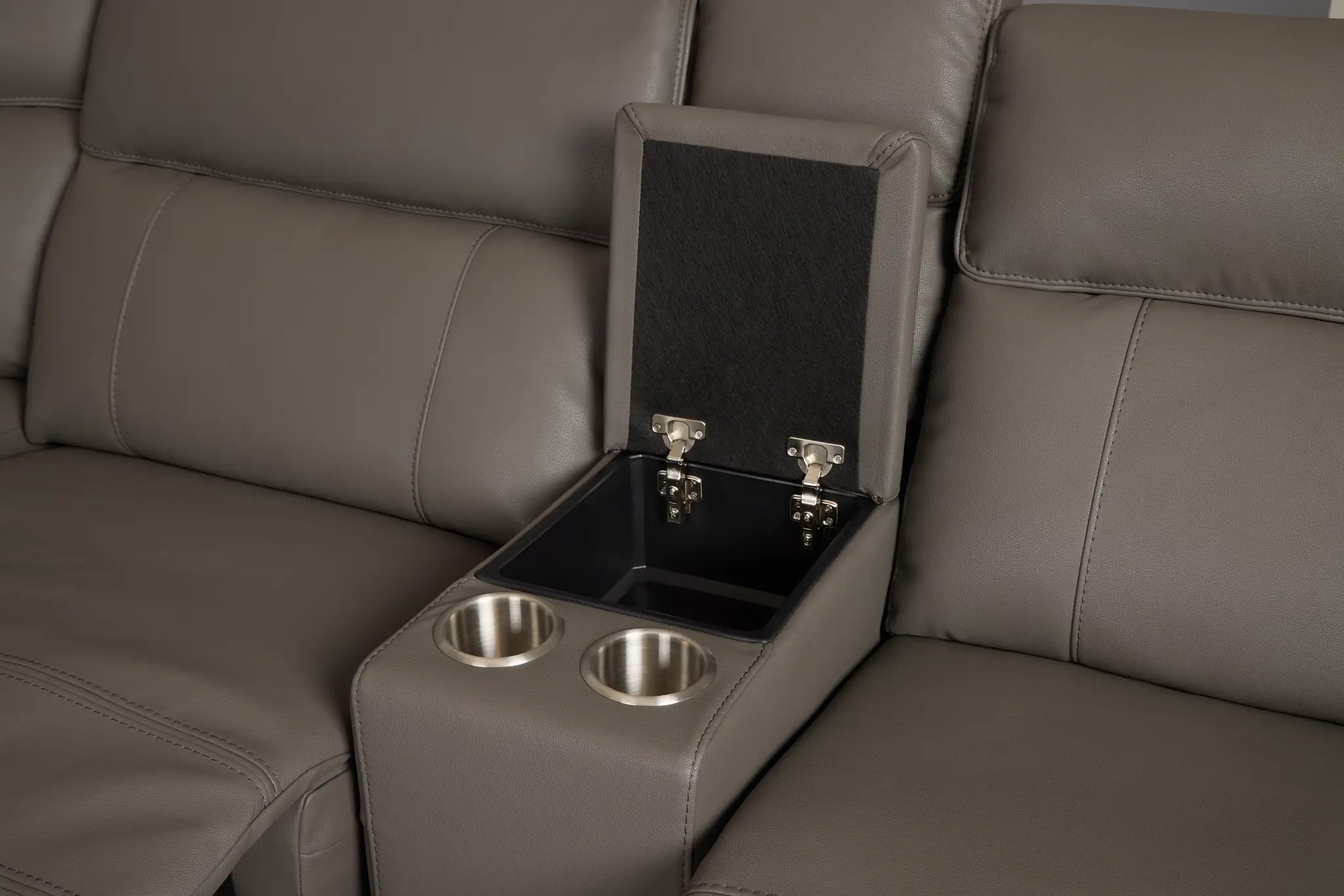 Rhett Gray Micro Small Triple Manually Reclining Two-arm Sectional Rhett Gray Micro Small Triple Manually Reclining Two-arm Sectional