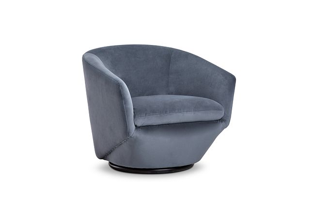 Darian Light Gray Velvet Swivel Accent Chair