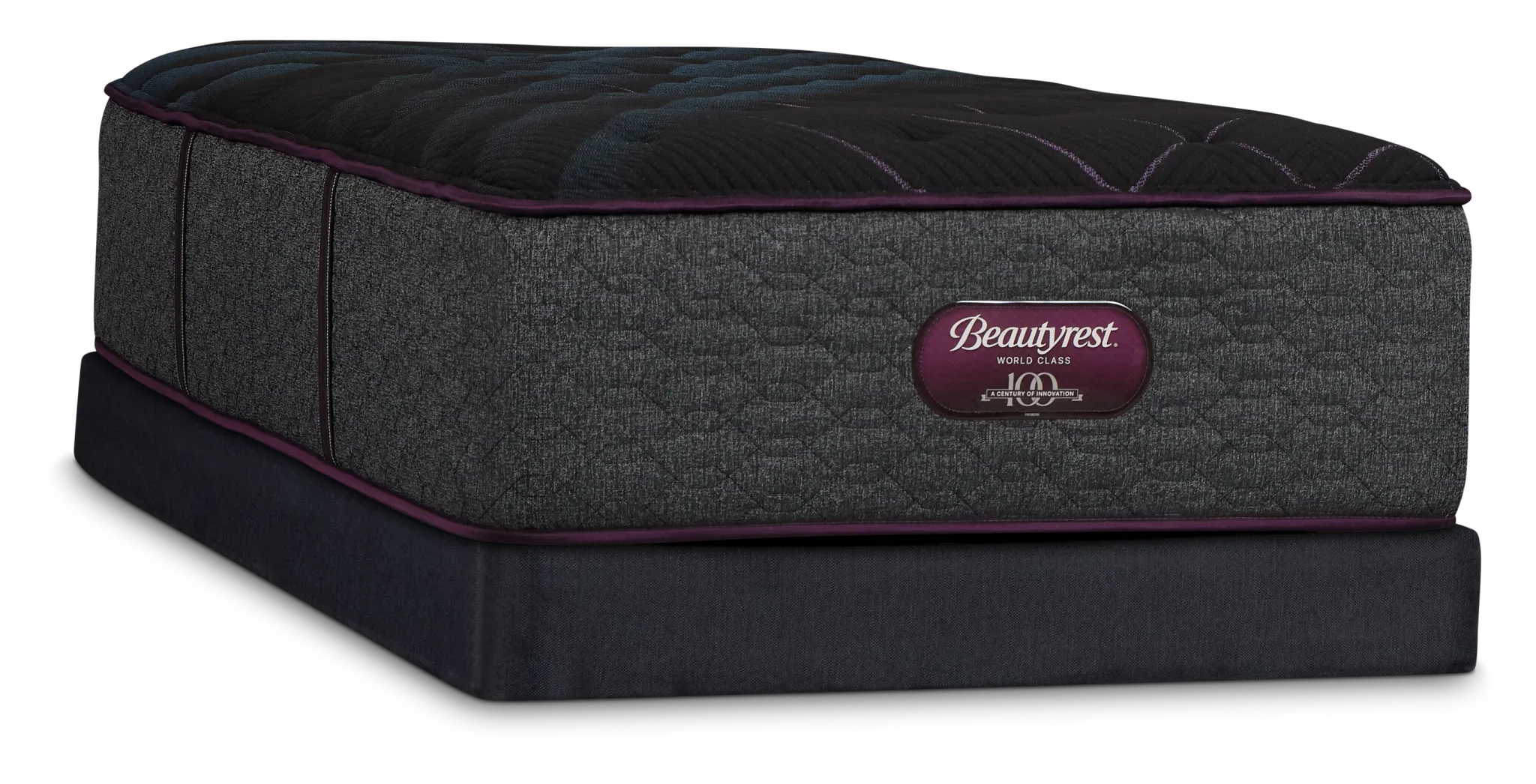 Beautyrest World Class Level 3 Plush Low-profile Mattress Set