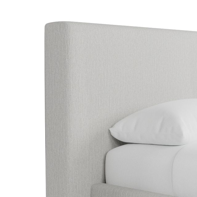 Grayton Delray Pewter 44" Upholstered Platform Bed