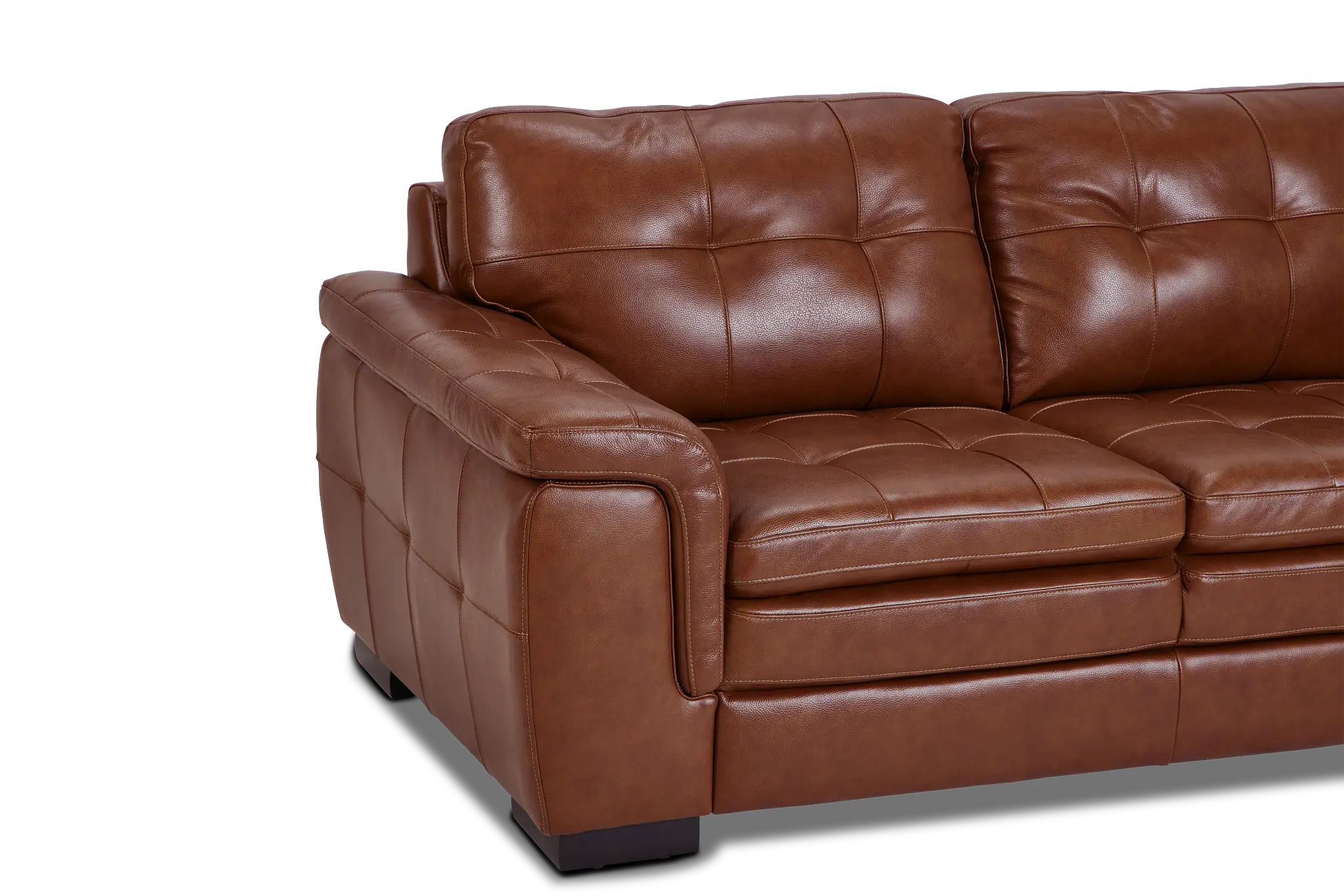 Braden Medium Brown Leather Loveseat Braden Medium Brown Leather Loveseat