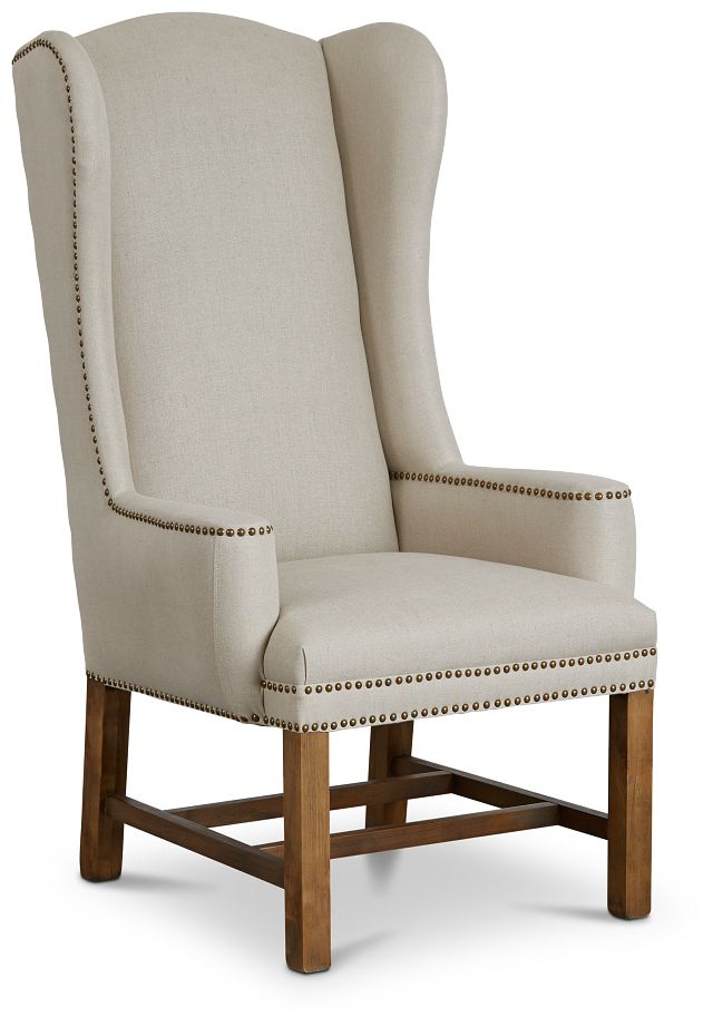 Haddie Beige Upholstered Arm Chair (1)