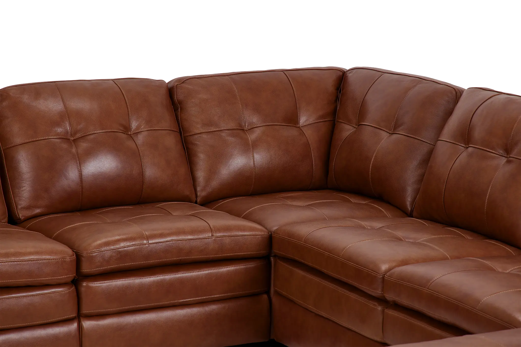 Braden Medium Brown Leather Large Right Chaise Sectional Braden Medium Brown Leather Large Right Chaise Sectional