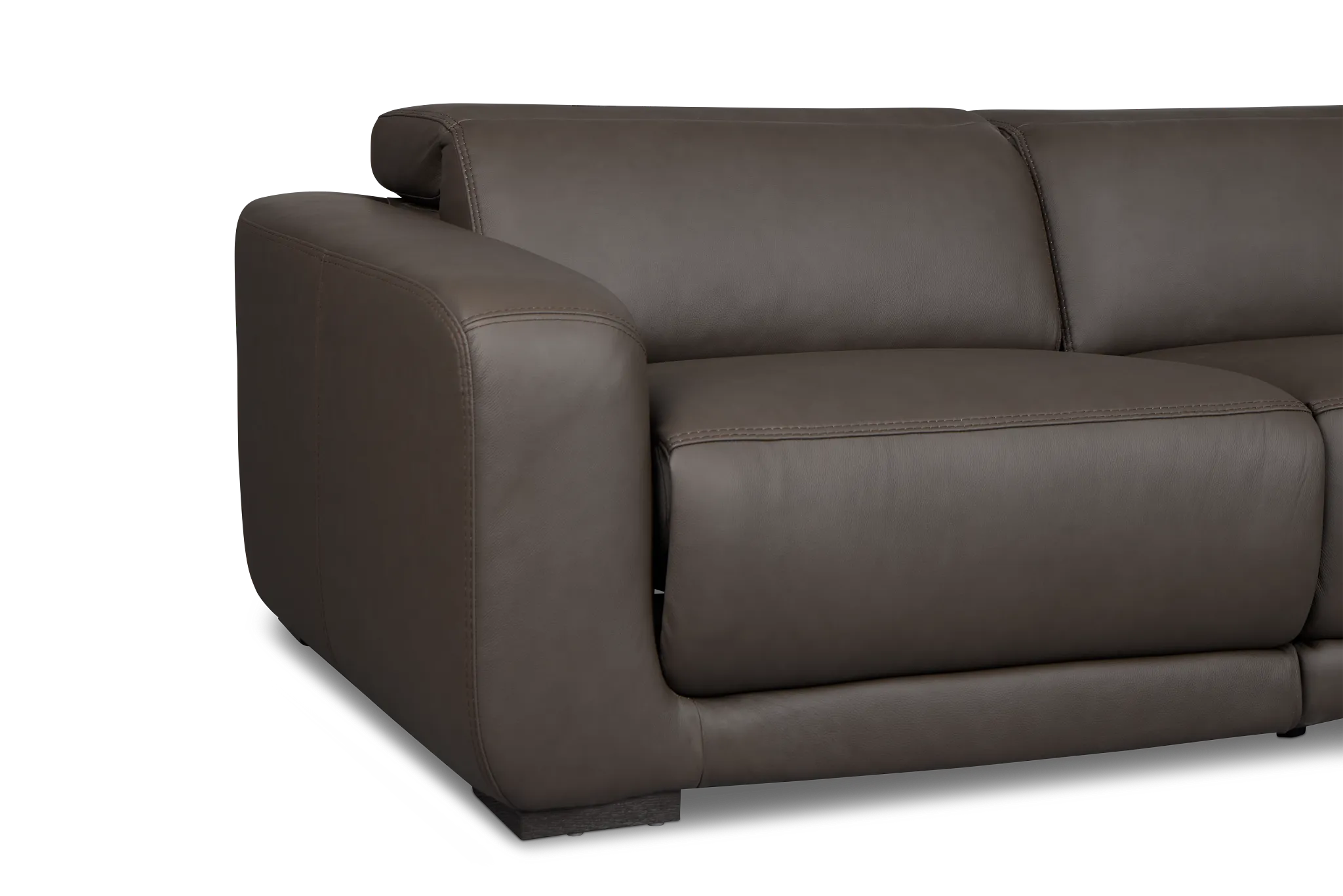 Kieran Dark Brown Lthr/vinyl 3-piece Modular Power Reclining Sofa