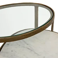 Four Hands Caren White Marble Nesting Coffee Table