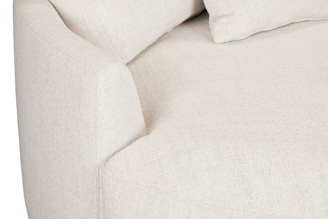 Maeve Light Beige Fabric Left-arm Cuddler Sectional