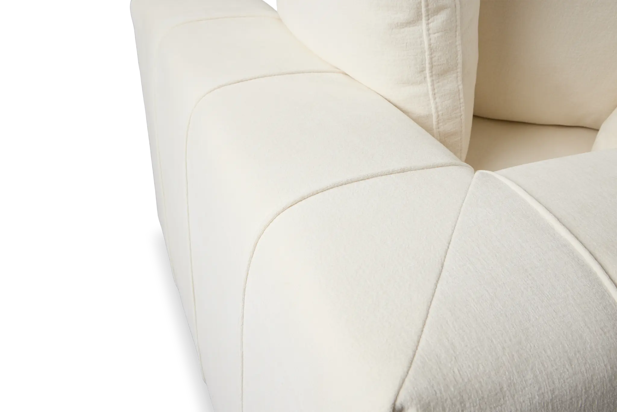 Cruz White Fabric 6-piece Modular Sectional Cruz White Fabric 6-piece Modular Sectional