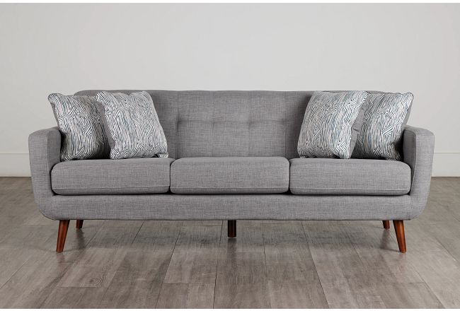 Raya Light Gray Fabric Sofa