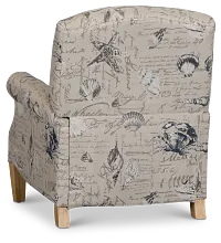 Shelly Light Beige Fabric Push Back Recliner