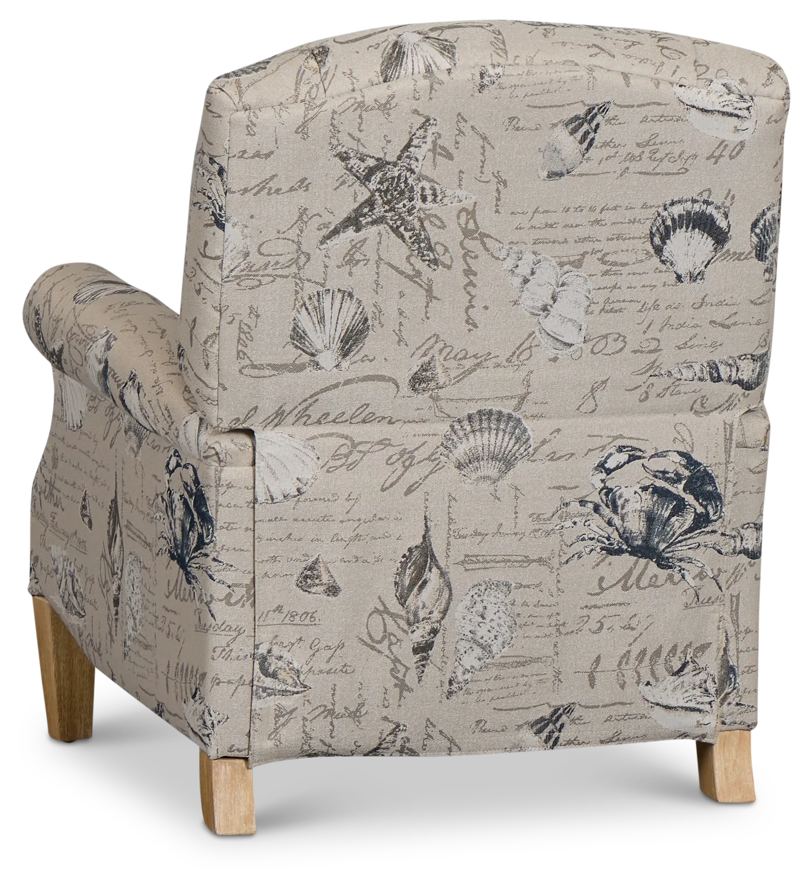 Shelly Light Beige Fabric Push Back Recliner