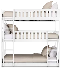 Charleston White Triple Bunk Bed