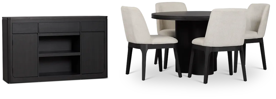 Emory Black Round Dining Room