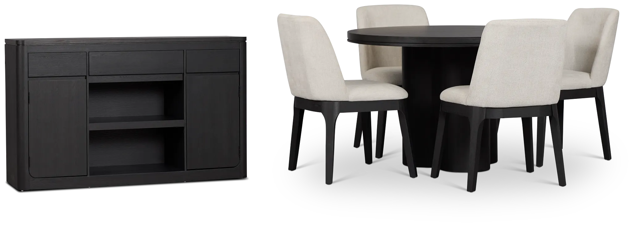 Emory Black Round Dining Room