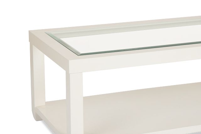 Hurley White Rectangular Coffee Table