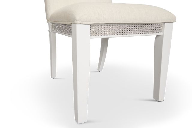 Milan White Upholstered Side Chair