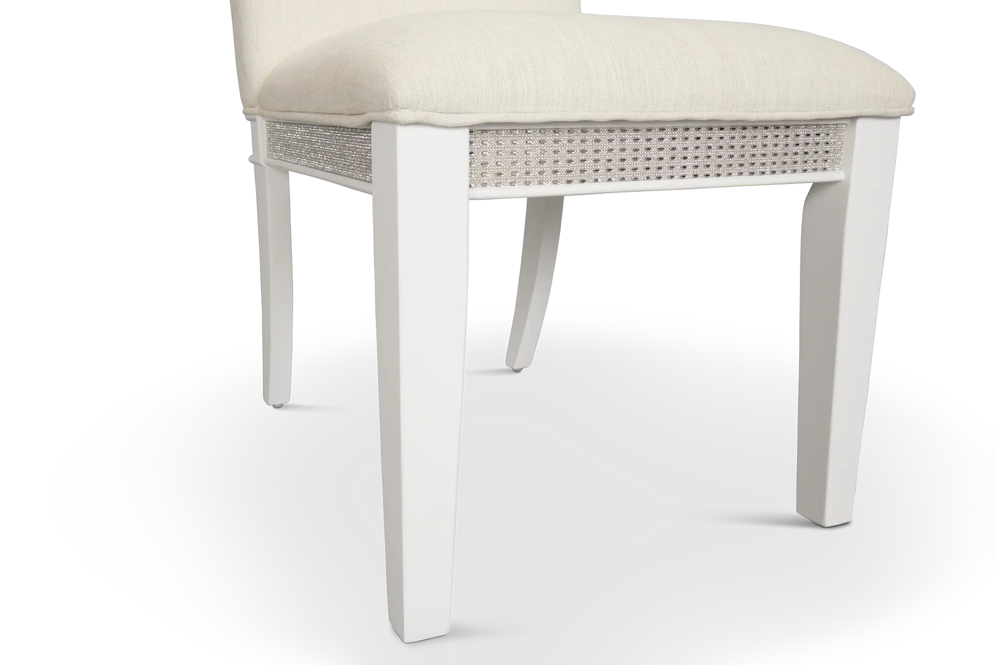 Milan White Upholstered Side Chair