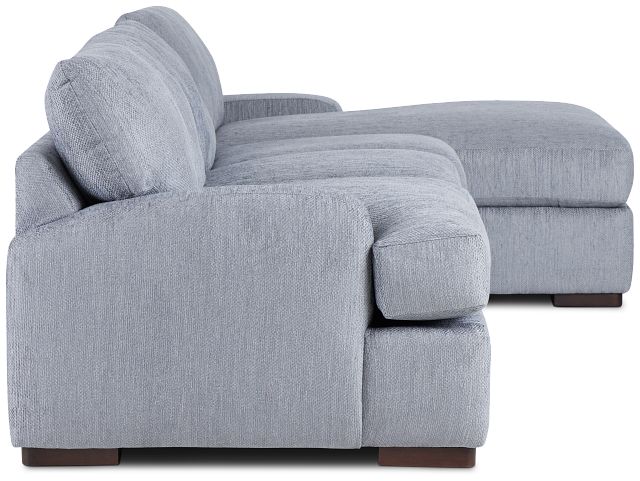 Alpha Light Gray Fabric Small Right Chaise Sectional (3)