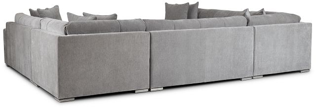 Brielle Light Gray Fabric Large Two-arm Sectional
