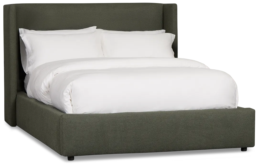 Captiva Sutton Green 48" Upholstered Shelter Bed