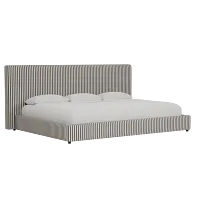 Grayton Sea Lane Dark Blue 54" Upholstered Platform Bed
