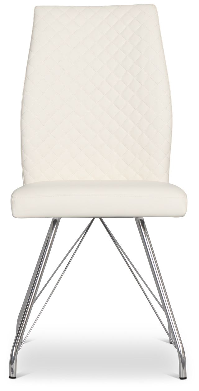 Lima White Upholstered Side Chair